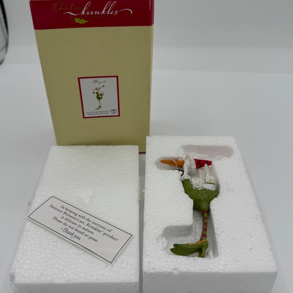Patience Brewster Krinkles Dept 56 Stork Magnet Whimsical Holiday Bird Ornament